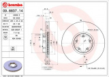 Brzdový kotouč BREMBO 09.8837.14 - FORD