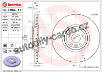 Brzdový kotouč BREMBO 09.D064.11 - JAGUAR