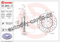 Brzdový kotouč BREMBO 09.8635.1X