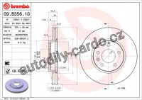 Brzdový kotouč BREMBO 09.B356.11 - CHEVROLET, OPEL, VAUXHALL