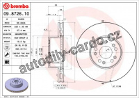 Brzdový kotouč BREMBO 09.8726.10 - MERCEDES-BENZ