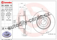 Brzdový kotouč BREMBO 09.A229.10 - LAND ROVER