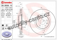 Brzdový kotouč BREMBO 09.B358.10 - OPEL, SAAB