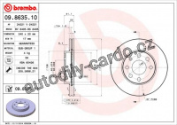 Brzdový kotouč BREMBO 09.8635.11