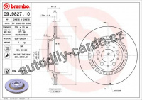 Brzdový kotouč BREMBO 09.9827.10 - VOLVO