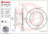 Brzdový kotouč BREMBO 09.6763.20 - IVECO