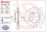 Brzdový kotouč BREMBO 09.A621.31 - MERCEDES-BENZ