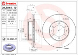 Brzdový kotouč BREMBO 09.B461.10 - TOYOTA