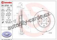 Brzdový kotouč BREMBO 09.6752.10 - HONDA