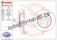 Brzdový kotouč BREMBO 08.9179.10 - TOYOTA