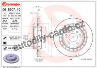 Brzdový kotouč BREMBO 09.B507.11 - SAAB