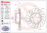 Brzdový kotouč BREMBO 09.8127.11 - MERCEDES-BENZ