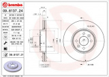 Brzdový kotouč BREMBO 09.8137.21 - RENAULT