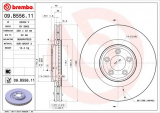 Brzdový kotouč BREMBO 09.B556.11 - JAGUAR