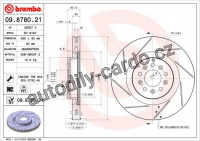 Brzdový kotouč BREMBO 09.8780.21