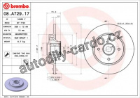 Brzdový kotouč BREMBO 08.A729.17