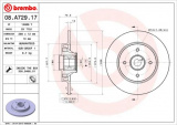 Brzdový kotouč BREMBO 08.A729.17