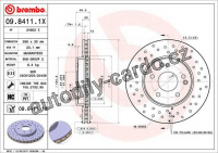 Brzdový kotouč BREMBO 09.8411.1X