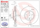 Brzdový kotouč BREMBO 09.B498.10 - VW
