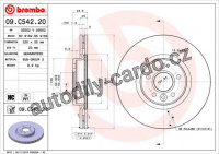 Brzdový kotouč BREMBO 09.C542.21 - VOLVO