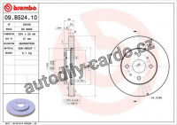 Brzdový kotouč BREMBO 09.B524.10 - DAIHATSU, SUBARU