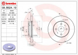 Brzdový kotouč BREMBO 09.B524.10 - DAIHATSU, SUBARU