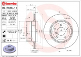 Brzdový kotouč BREMBO 09.B313.11 - BMW