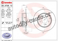 Brzdový kotouč BREMBO 08.A708.11