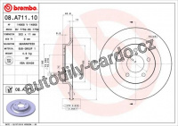 Brzdový kotouč BREMBO 08.A711.10