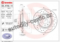 Brzdový kotouč BREMBO 08.A759.1X
