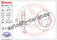 Brzdový kotouč BREMBO 08.A147.10 - HONDA