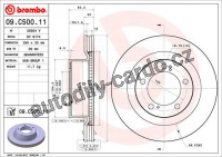 Brzdový kotouč BREMBO 09.C500.11 - TOYOTA