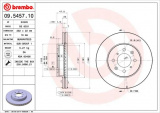 Brzdový kotouč BREMBO 09.5457.10 - ROVER