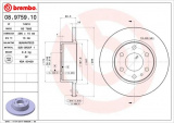 Brzdový kotouč BREMBO 08.9759.10 - IVECO