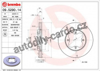 Brzdový kotouč BREMBO 09.5290.14 - HONDA