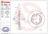 Brzdový kotouč BREMBO 09.5290.14 - HONDA