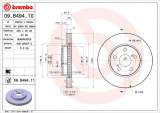 Brzdový kotouč BREMBO 09.B494.10 - LEXUS, TOYOTA