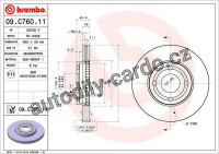 Brzdový kotouč BREMBO 09.C760.11 - FORD