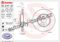 Brzdový kotouč BREMBO 09.8137.30