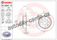 Brzdový kotouč BREMBO 08.9605.10