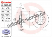 Brzdový kotouč BREMBO 09.5285.10 - HONDA