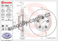Brzdový kotouč BREMBO 09.C882.11 - AUDI, PORSCHE, VW