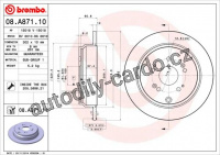 Brzdový kotouč BREMBO 08.A871.10