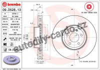 Brzdový kotouč BREMBO 09.D528.13 - MERCEDES-BENZ