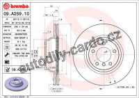Brzdový kotouč BREMBO 09.A259.10 - BMW