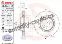 Brzdový kotouč BREMBO 09.8642.10 - VOLVO