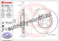 Brzdový kotouč BREMBO 09.D228.11 - MERCEDES-BENZ