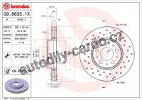 Brzdový kotouč BREMBO 09.8633.1X