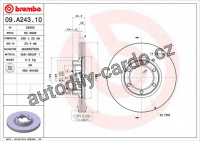 Brzdový kotouč BREMBO 09.A243.10 - MITSUBISHI