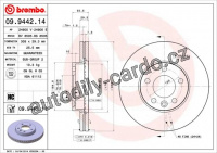 Brzdový kotouč BREMBO 09.9442.11
